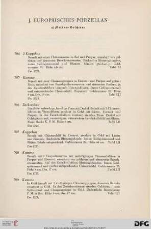 Europäisches Porzellan (Nr. 504-658)