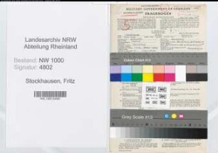 Entnazifizierung Fritz Stockhausen, geb. 03.11.1878 (Rechtsbeistand)