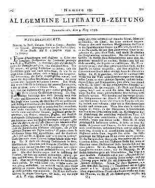 Annalen der Botanik / hrsg. von Paulus Usteri. - Zürich : Orell, Geßner, Füßli St. 3. - 1792
