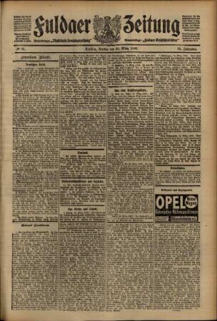 Zweite Ausgabe vom Freitag, den 26. März 1909.