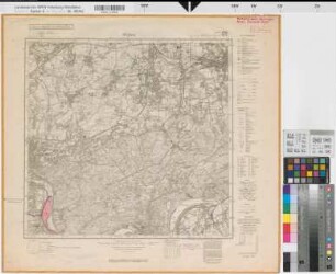 Katasteramt Hattingen  Ennepe-Ruhr-Kreis, Meßtischblatt Witten 4510, Farbige Einzeichnung mit Namensliste