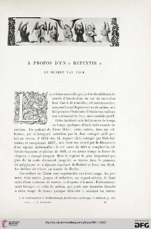 3. Pér. 31.1904: À propos d'un "repentir" de Hubert van Eyck