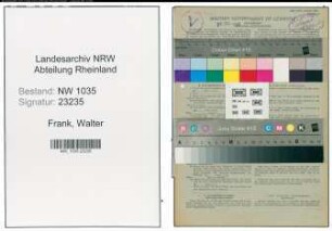 Entnazifizierung Walter Frank , geb. 22.11.1911 (Maschinist)