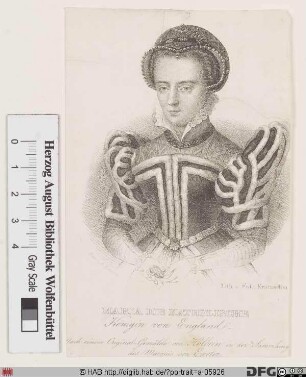 Bildnis Maria (Mary) I. die Katholische, Königin von England (reg. 1553-58)