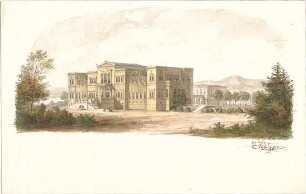 Riedel, Eduard; Feldafing / Starnberger See (Bayern); Königliches Schloss (Königliche Villa) - Perspektive