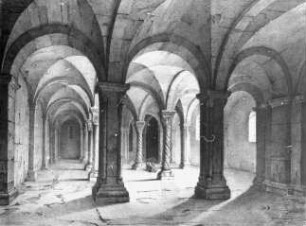 Ermsleben, Konradsburg, ehem. Benediktinerklosterkirche, St. Sixtus, Inneres, Krypta