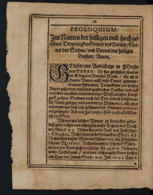 Proloquium: