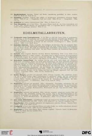 Edelmetallarbeiten (Nr. 362-387)