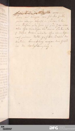 Vorsatz [mit handschriftlichen Notizen]