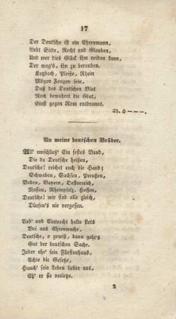 An meine deutschen Brüder
