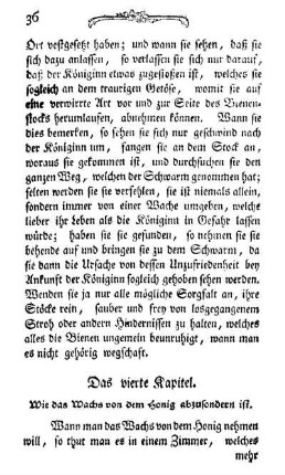 Das vierte Kapitel. Wie das Wachs von dem Honig abzusondern ist
