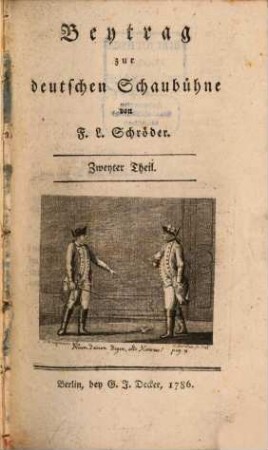 Beytrag zur deutschen Schaubühne, 2