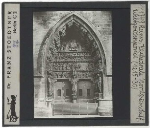 Reims, Kathedrale : Außenansicht, Nordquerhaus, Portal.