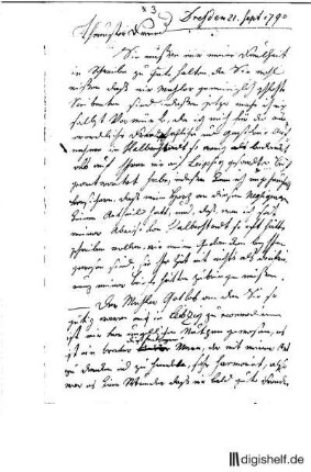 3: Brief von Johann Heinrich Ramberg an Johann Wilhelm Ludwig Gleim
