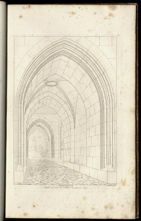 Ansicht der Halle am westlichen Eingange der Kirche