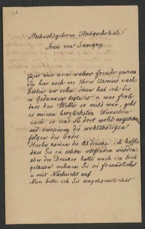 Brief von Ludwig Emil Grimm an Gunda von Savigny