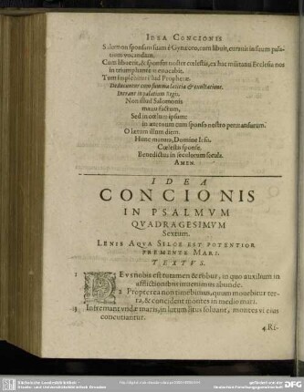 Idea Concionis In Psalmum Quadragesimum Sextum
