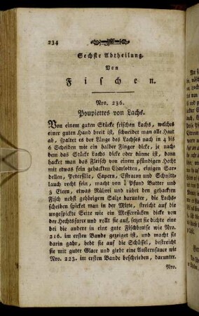 Sechste Abtheilung. Von Fischen.