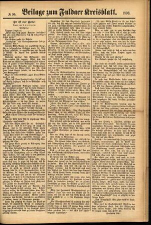 Zweite Ausgabe vom Donnerstag, den 17. August 1893.