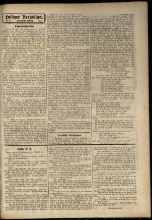 Zweite Ausgabe vom Donnerstag, den 30. Januar 1913.