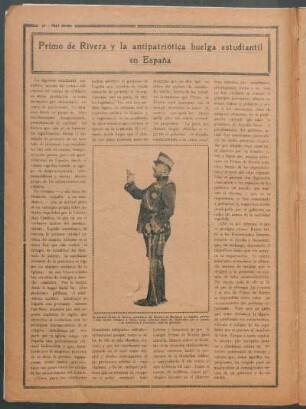 Primo de Rivera y la antipatriótica huelga estudiantil en España