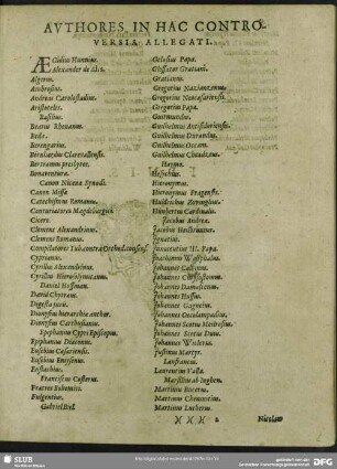 Authores In Hac Controversiae Allegati