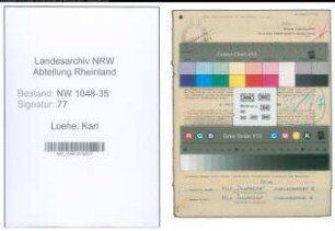 Entnazifizierung Karl Loehe , geb. 16.05.1907 (Musiker)