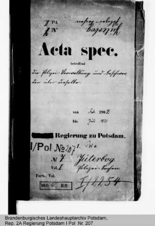 Polizeiverwaltung und Beschwerden über sie in Jüterbog