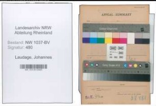 Entnazifizierung Johannes Laudage , geb. 03.03.1899 (Karteifuehrer)