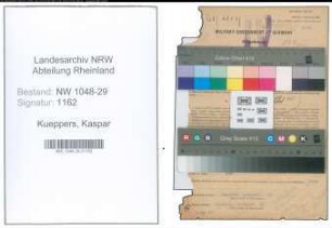 Entnazifizierung Kaspar Kueppers , geb. 27.09.1901 (Schlosser)