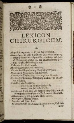 Lexicon Chirurgicum.