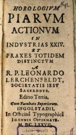 Horologium piarum actionum