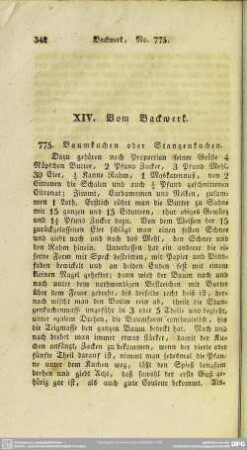 XIV. Vom Backwerk