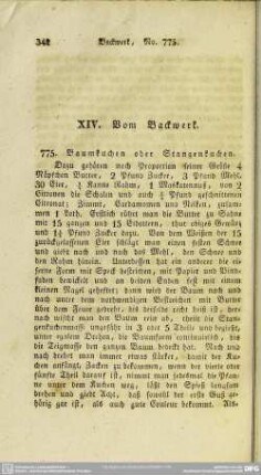 XIV. Vom Backwerk