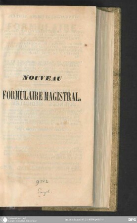 Nouveau Formulaire magistral : [avec les Poids nouveaux et anciens en Regard]