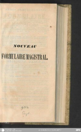 Nouveau Formulaire magistral : [avec les Poids nouveaux et anciens en Regard]