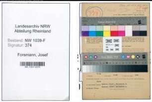 Entnazifizierung Josef Forsmann , geb. 02.05.1904 (Landesinspektor)