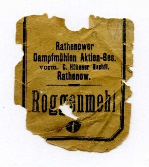 Rathenower Dampfmühle Roggenmehl