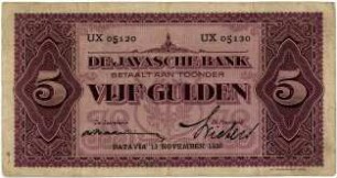 Geldschein, 5 Gulden, 13.11.1930