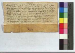 Wilhelm, Bischof v. Tiberias, verspricht allen, welche die Elisabethkirche bei ihrer Einweihung besuchen u. beschenken 40 täg. Ablaß.