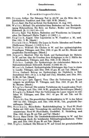 a. Krankheitsgeschichte