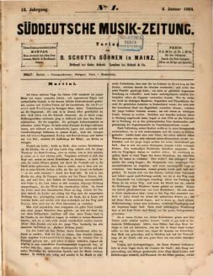 Süddeutsche Musik-Zeitung. 13. 1864
