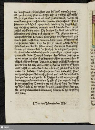 Von sant Johannes dem Abbt