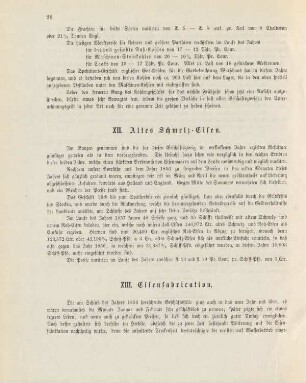 XII. Altes Schmelz- Eisen.