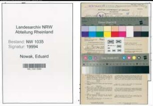 Entnazifizierung Eduard Nowak , geb. 30.09.1902 (Bergmann)