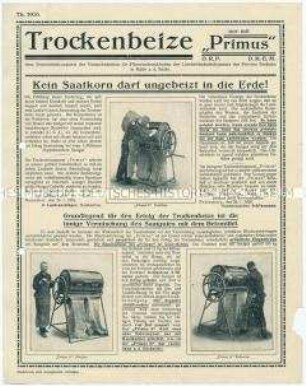 Kein Saatkorn darf ungebeizt in die Erde!