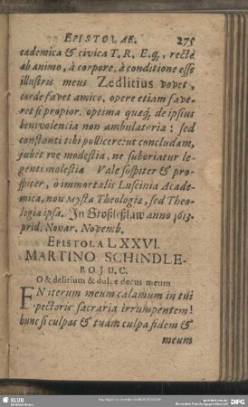 Epistola LXXVI.