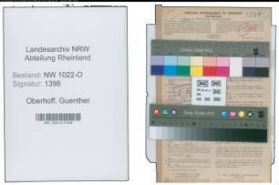 Entnazifizierung Guenther Oberhoff , geb. 26.08.1908 (Geschaeftsfuehrer)