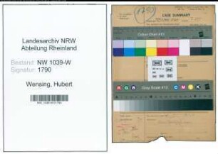 Entnazifizierung Hubert Wensing , geb. 00.00.0000 (Polizeiwachtmeister)
