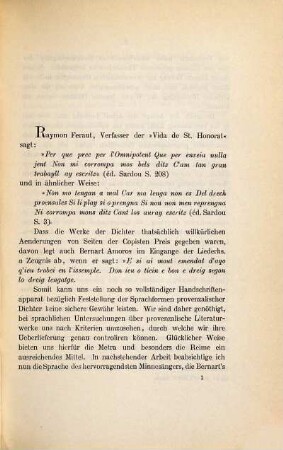 Sprachliche Untersuchung der Reime Bernart's von Ventadorn